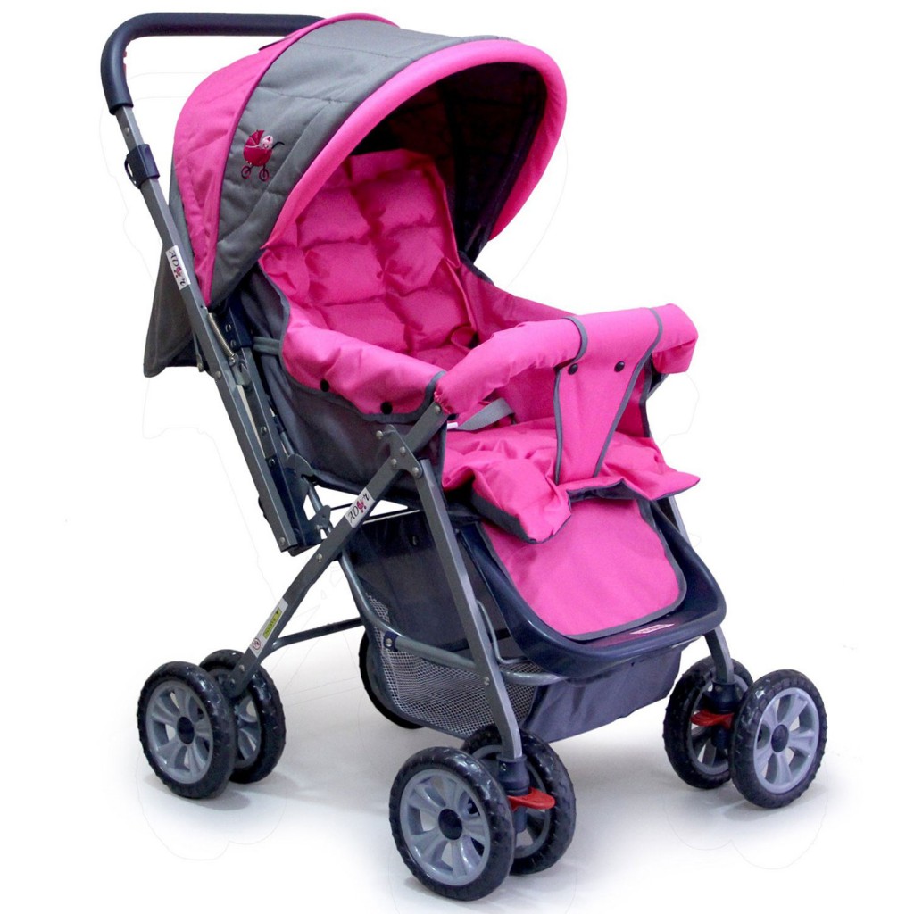 pink baby stroller